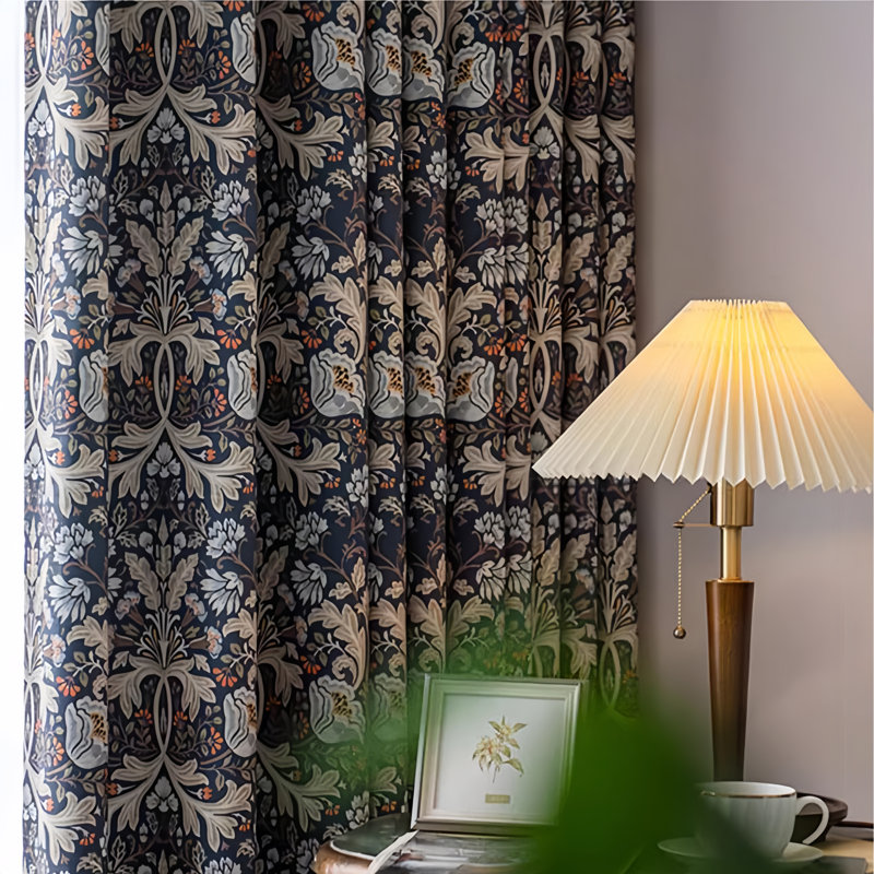 Aslan Cotton Blend Room Darkening Curtain Panel Pair, 50" W x 96" L