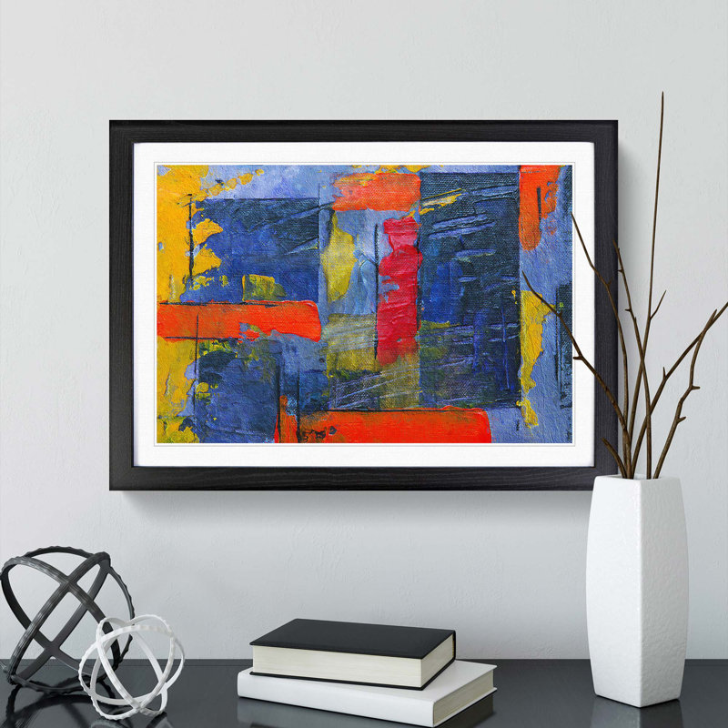 Abstract Vol.380 by S.Johnson - Framed Print, 33cm H x 45cm W x 2cm D, Black Framed