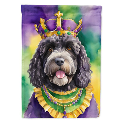 Double Sided 28'' H x 40'' W Polyester Mardi Gras House Flag