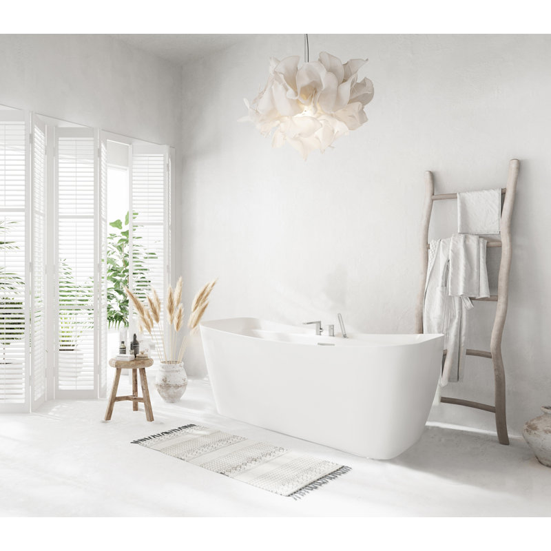 Baignoire de trempage autoportante Dezra, Nickel brossé