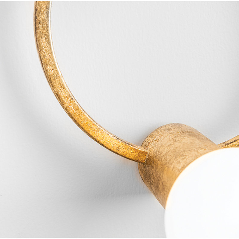 Plafonnier encastré 8 lumières 28 po Nique, Feuille d'or