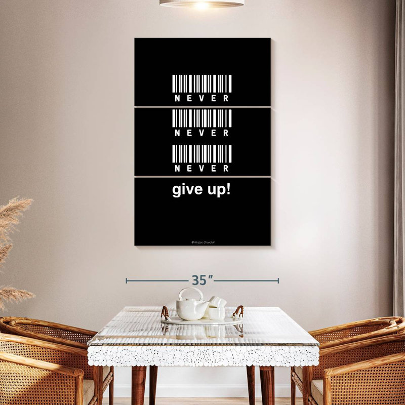 Tergel Never Give Up, 50" H x 32" W