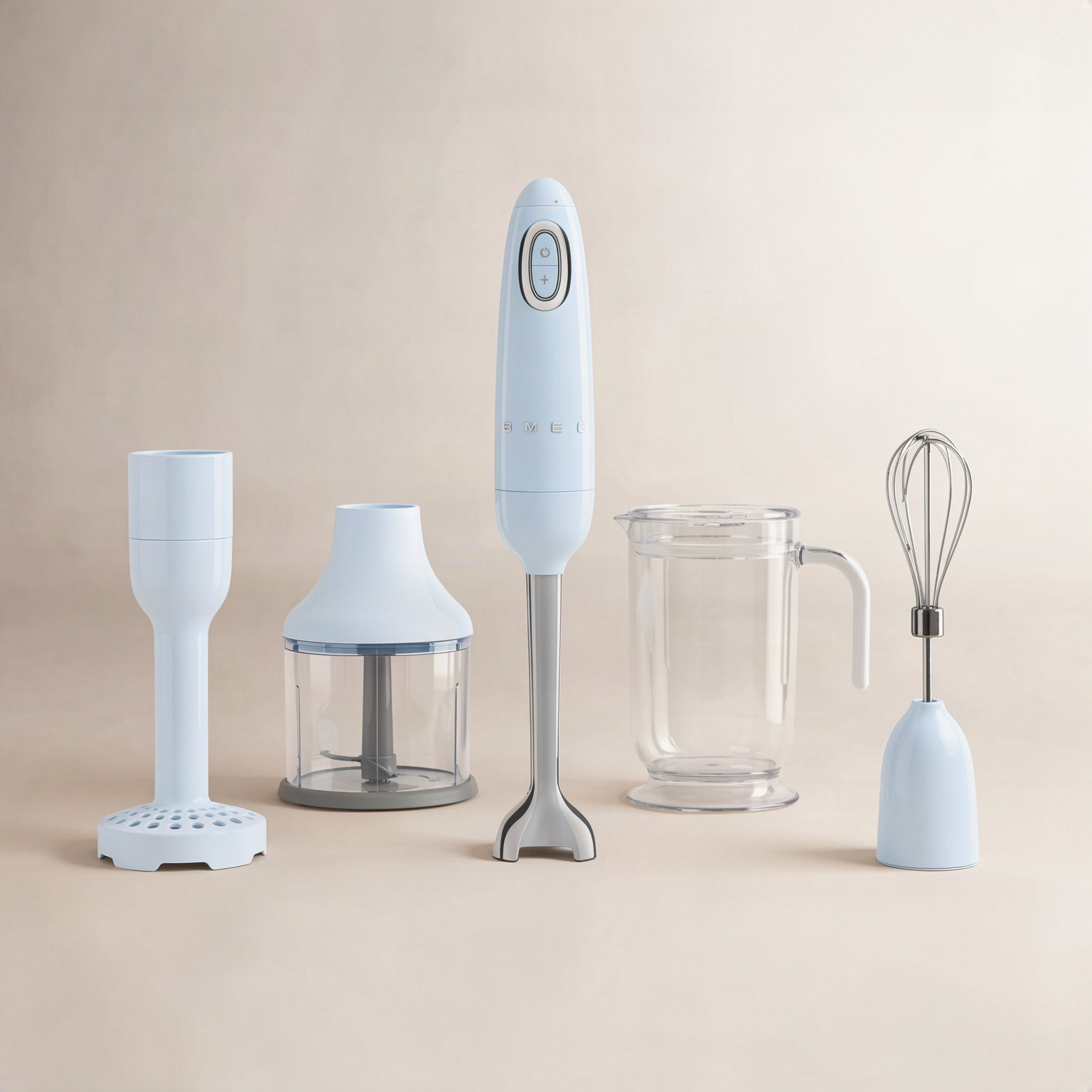 50's Retro Style Hand Immersion Blender, Pastel Blue