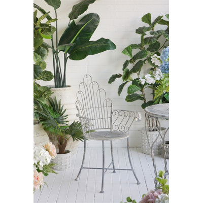 Fauteuil d'appoint en fer 23 x 22 x 38 po