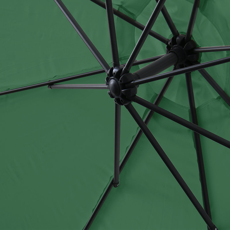 300cm Cantilever Parasol, Green