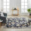 Timeless Fusion Hand Knotted Wool Abstract Area Rug in Black-380049232