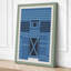 Blue Barn Study Geometric - Wrapped Canvas-1873580956-1873580953