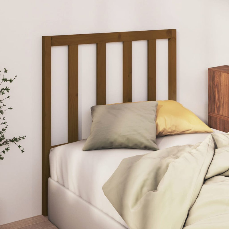 Mehl Solid Wood Headboard, 106 x 100 cm, Honey Brown