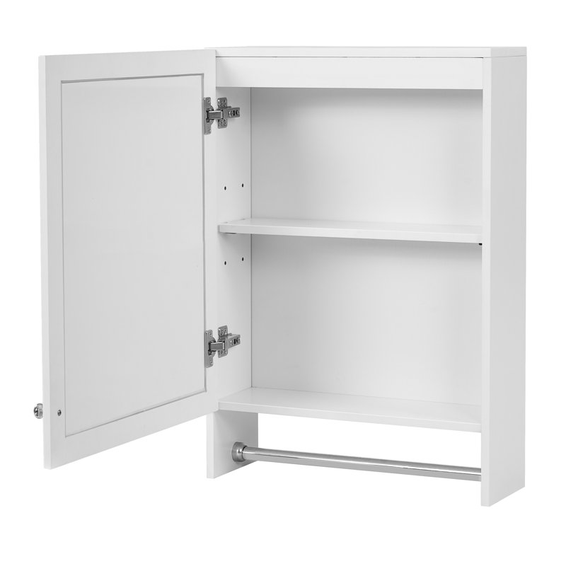 Armoire à pharmacie murale 3 "en 1 avec miroir, tablette ajustable et porte à fermeture douce Vexian