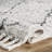 Twinar Geometric Hand Knotted Wool Off White/Dark Gray Shag Area Rug-653189058