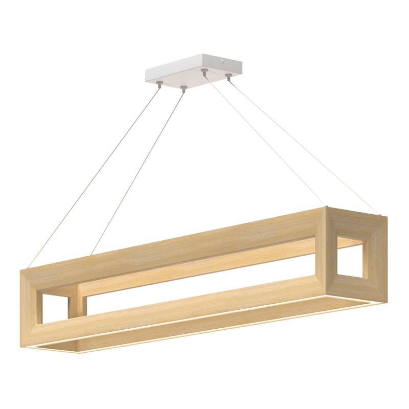 Morina 1 - Light LED Kitchen Island Pendant, White Oak, White Oak