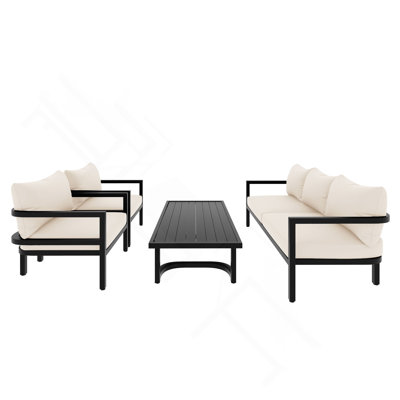 U_Style Multi-Person Outdoor Steel Sofa Set, Waterproof, Anti-Rust And Anti-Uv, Suitable For Gardens And Lawns