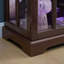 Vitrine à DEL avec vitrine antique avec portes en verre et tablettes réglables pour objets de collection.-99063624