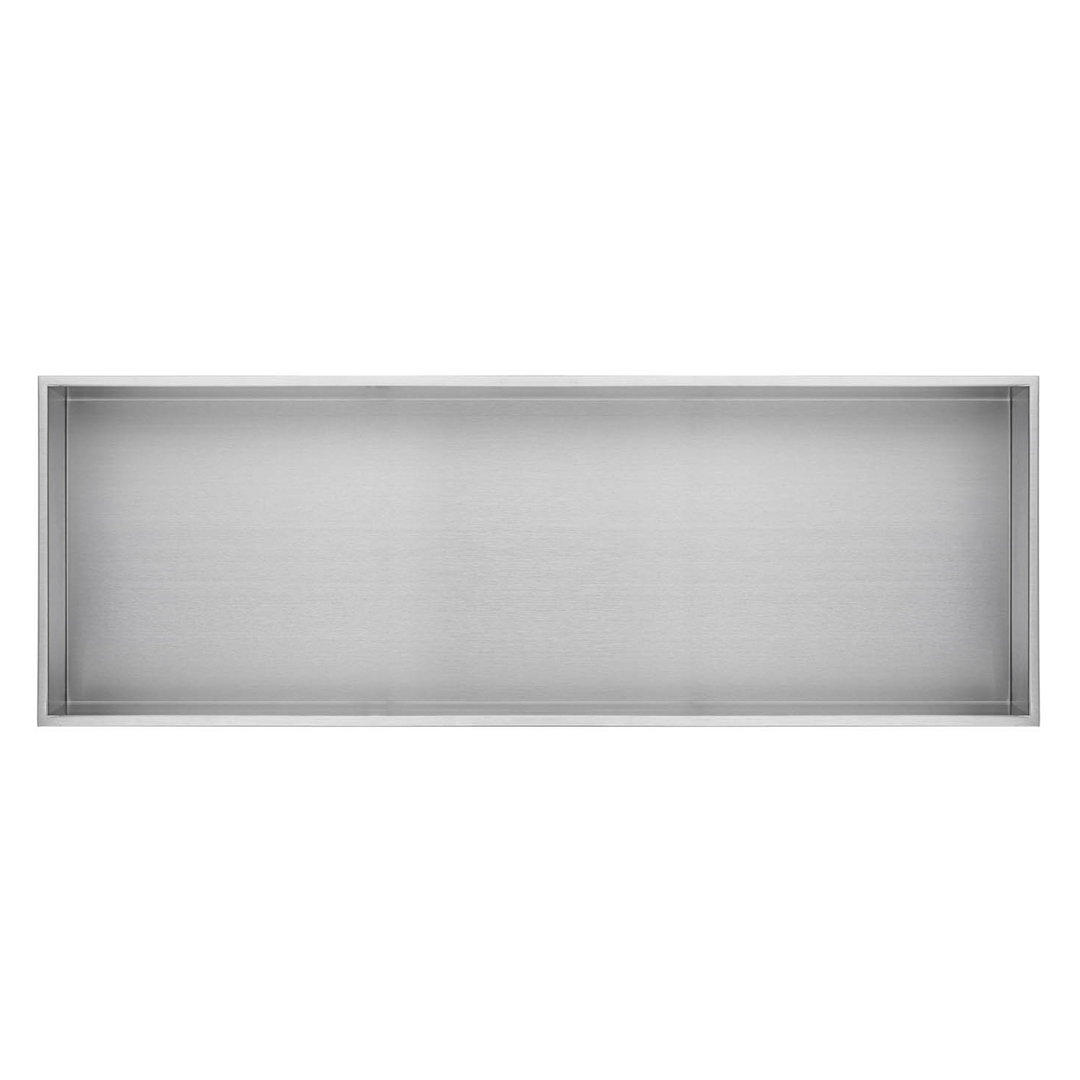 12-in x 36-in Ultra-thin Frame Recessed Stainless Steel Shower Niche Pulse Showerspas