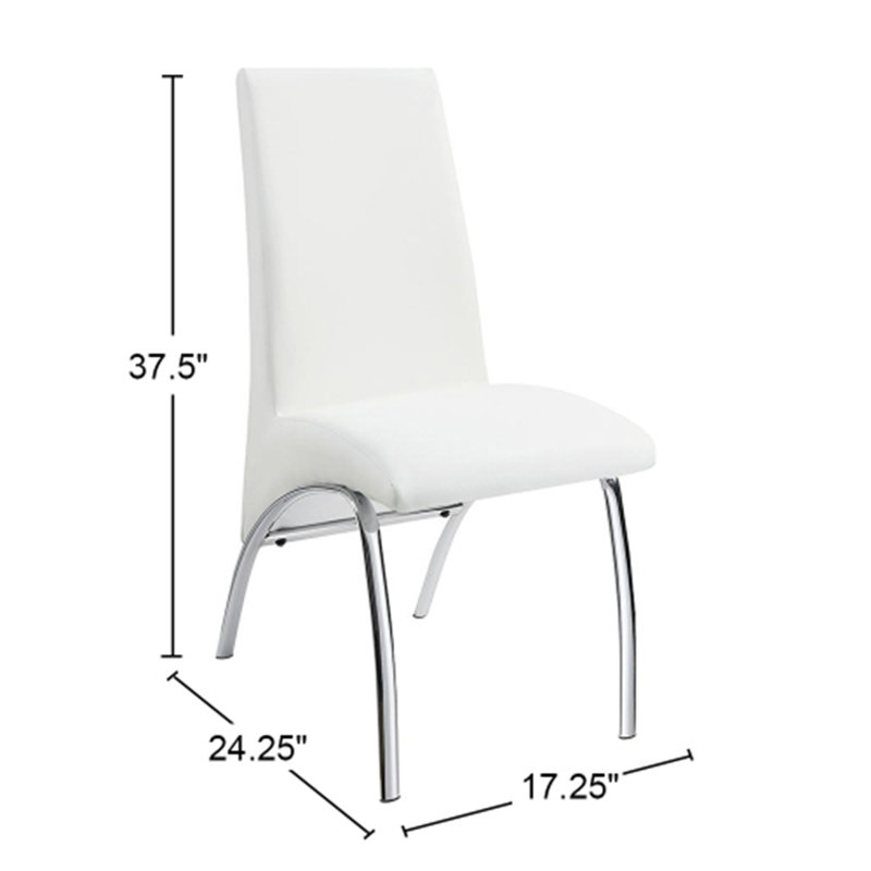 Chaises d'appoint rembourrées en similicuir