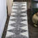 Collenn Diamond Stripe Geometric Shag White/Gray Rug