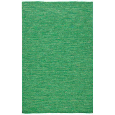 Kilim Hand Loomed Wool/Cotton Rug in Green
