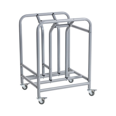 ECR4Kids The Surf Storage Rack Stores 10 Portable Lap Desks Flexible Seating Silver