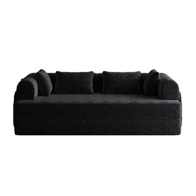 Cozyon Contemporary Minimalist Futon Sofa Bed With Chenille Fabric And High-Density Foam