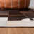 Herdon Hand Woven Leather/Felted Cloth Abstract Rug in Ivory/Brown-601731954