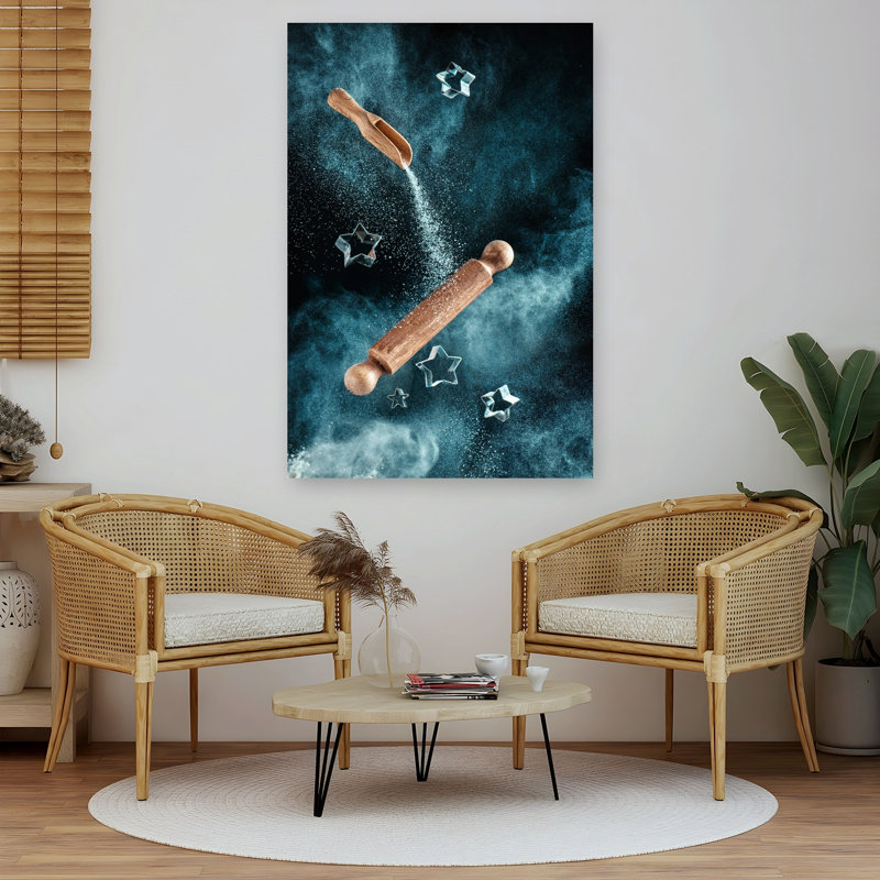 Baking With Stars Abstract Contemporary Landscape Nature Wall Art Print 1 Piece Wrapped Canvas Wall Art