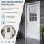36 in. x 80 in. Clear Glass Fibreglass Knock Down Front Entry Door-138218459