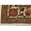 Tapis traditionnel rétro en laine rouge noué à la main 8 pi 1 po x 10 pi 9 po