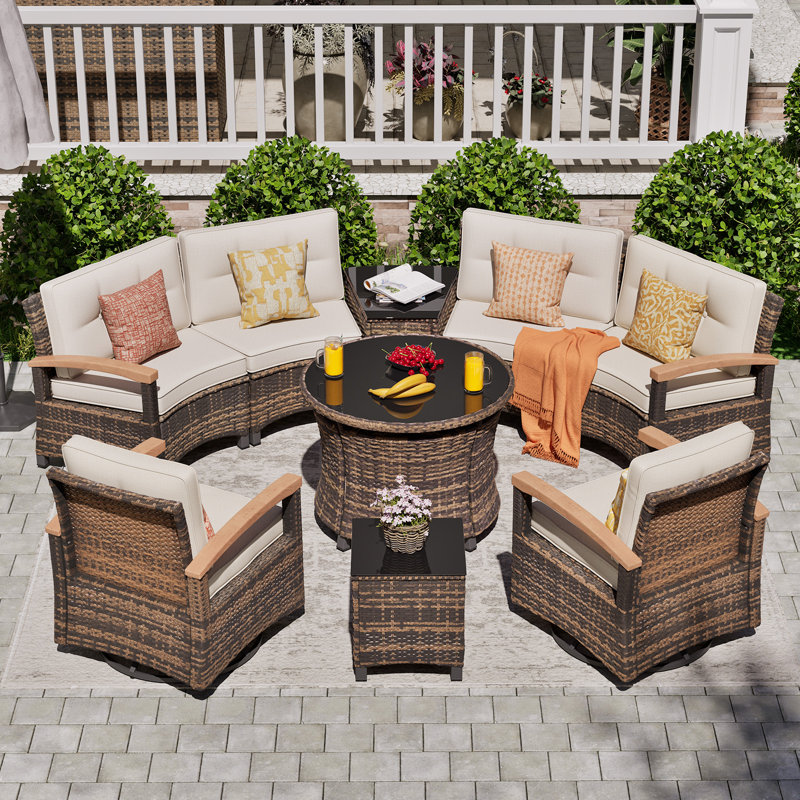 Sectional Sofa Set Wayfair Patio Furniture With Fire Pit Lark