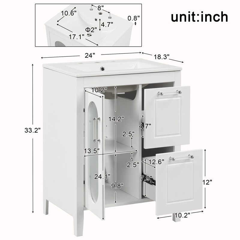 Meuble-lavabo 24 po avec lavabo