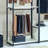 Versatile Freestanding Wood Closet System With Sturdy Metal Frame
