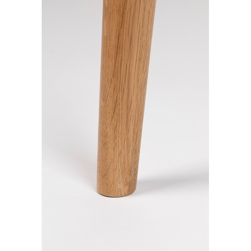 Fabio Round Solid Oak Dining Table, Brown