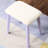 Wood Vanity And Matching Stool, Purple - Contemporary Look With Round Mirror, 15.75"D Table Top, Space Design Dressing Stool Modern Style, 17.52"H 32.94"W X 16.7"D 53.8"H Overall Dimension-52236313