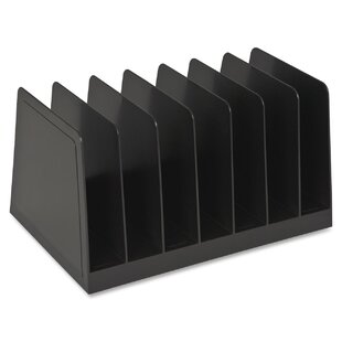 Desk Sorter, 6 Compartment, 7-7/8"x6-1/4"x6-1/2", Black
