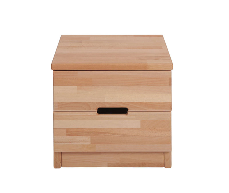 Avaani 2 Drawer Bedside Table, Beech (Natural)