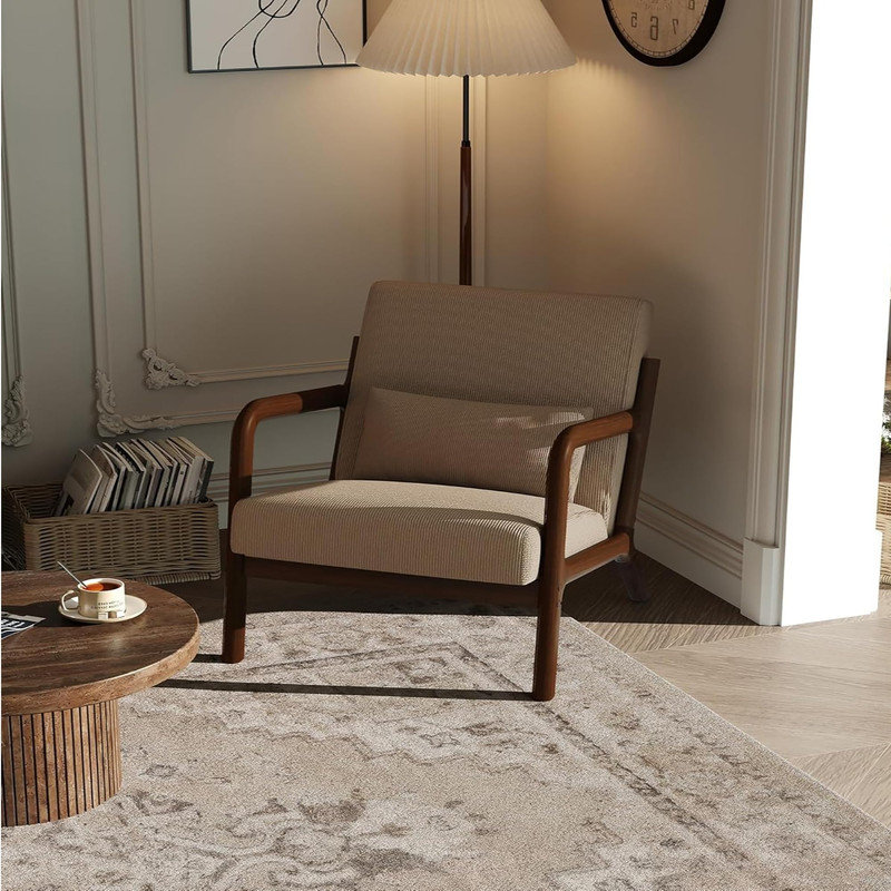 Chaise de lecture 5mm The Cozy, Velours côtelé brun