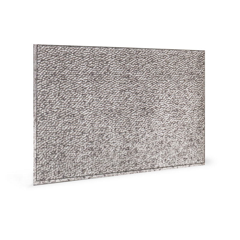 Panneau mural 3D 18,5 po x 24,3 po argent hachuré