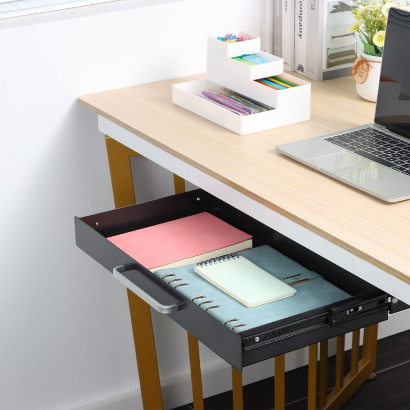 5.7cm H x 54cm W Desk, Black