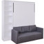 Lit blanc avec et tablettes - Pleine grandeur, ajouter de l'élégance à la taille de votre chambre à coucher et en blanc, choix élégant-289908374
