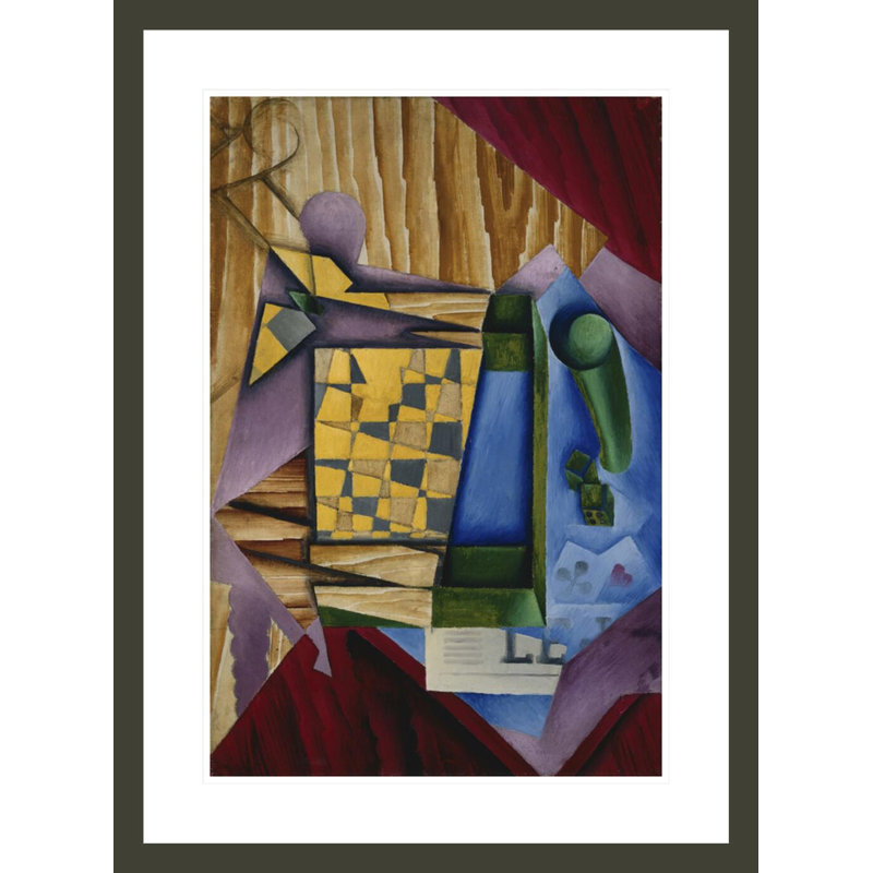 «Backgammon» par Juan Gris, impression giclée sur cadre, H 29,5 po x l 21,8 po