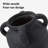 Handcrafted Black Ceramic Vase With Rustic Four-Handle Design, Wide Mouth For Floral Arrangements, Perfect For Modern Farmhouse And Vintage Home Decor