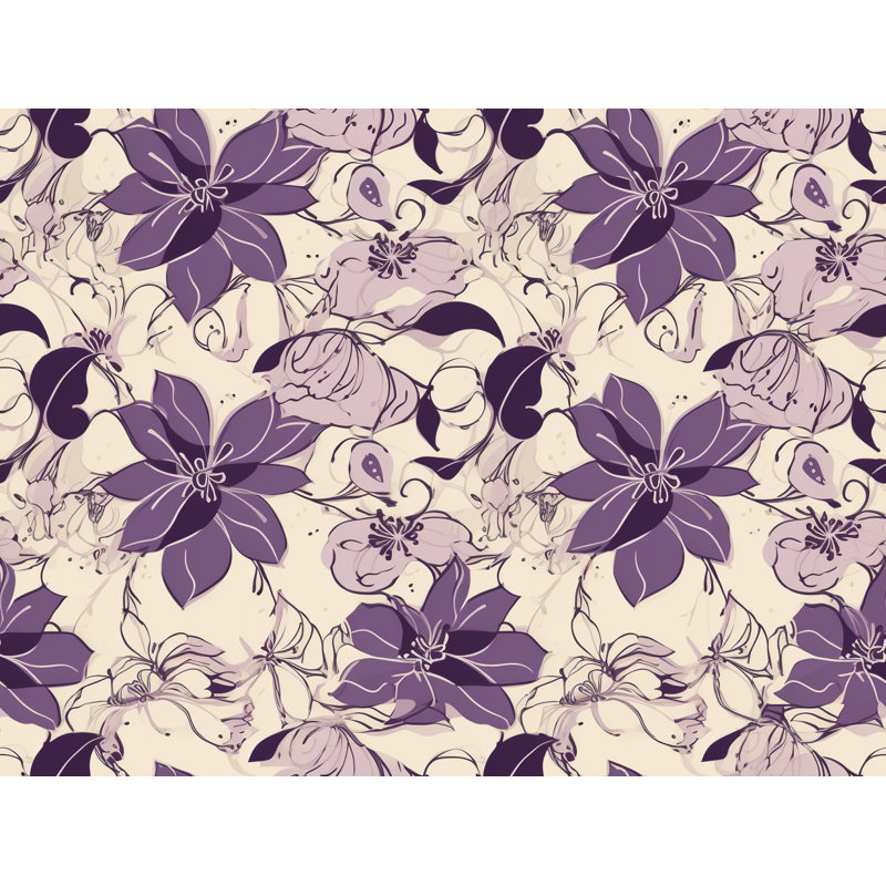 Rideaux à motif floral - 6073, L 20 po x L 61 po