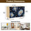 Sideboard Buffet Cabinet with Storage Mystical Floral Golden Vines Stars with 2 Doors for Living Room and Kitchen