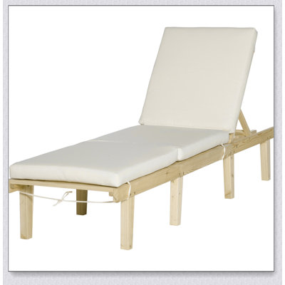 Chaise longue pour l'extérieur Outsunny, inclinable pour le patio avec dossier réglable à 4 positions