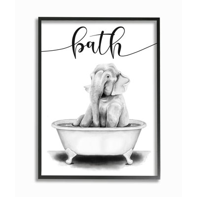 Reproduction d’art graphique, "Elephant Bath" par Rachel Nieman