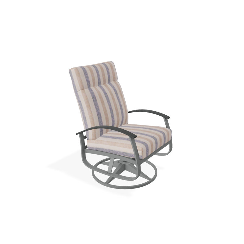 Belle Isle Outdoor Rocker Chair, Glimpse Cloud, Classic Graphite P30, Textured Graphite