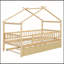 Lit simple en bois avec lit gigogne pour chambre d'enfant