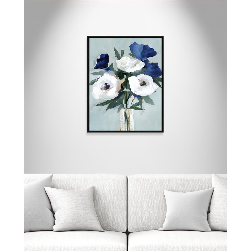 «The Day I Met You» - Cadre flottant, reproduction d'art sur toile, H 29,5 po x l 23,5 po x P 2 po, Toile Espresso