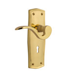 Prairie Plate Privacy (Bed & Bath) with Decorative Keyhole and Manor Lever