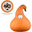 Décoration d'Halloween - Visage de fantôme de lanterne éclairée avec tige incurvée - Décoration intérieure d'automne de table, citrouille - Mignon accent d'automne effrayant pour la maison ou le bureau