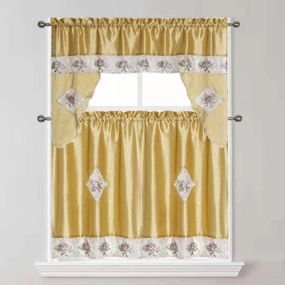 Frieslander Floral Swag Kitchen Curtain